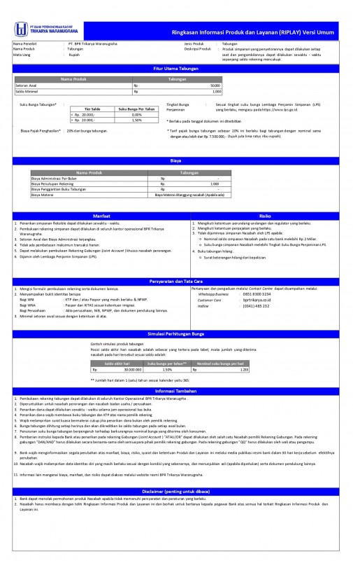 RIPLAY Umum Tabungan